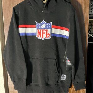 NFL Team Apparel Youth 14-16 Black Red White Logo Pullover Hoodie See Photos